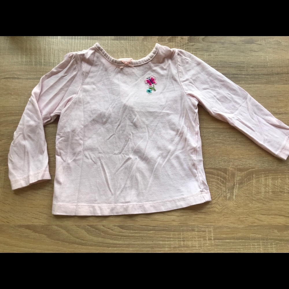 Plain pink long sleeve tee